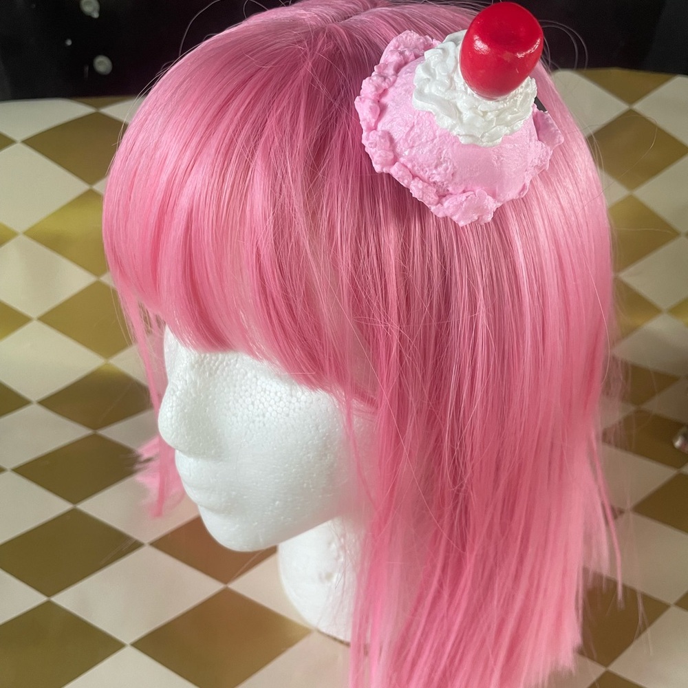 pink cherry dessert hair and shoe clips (set of 3)